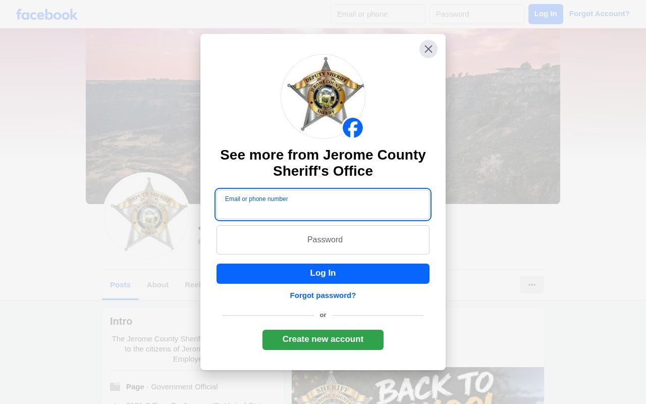 Jerome County active warrant and wanted-process source from the Sheriff's Office Facebook page